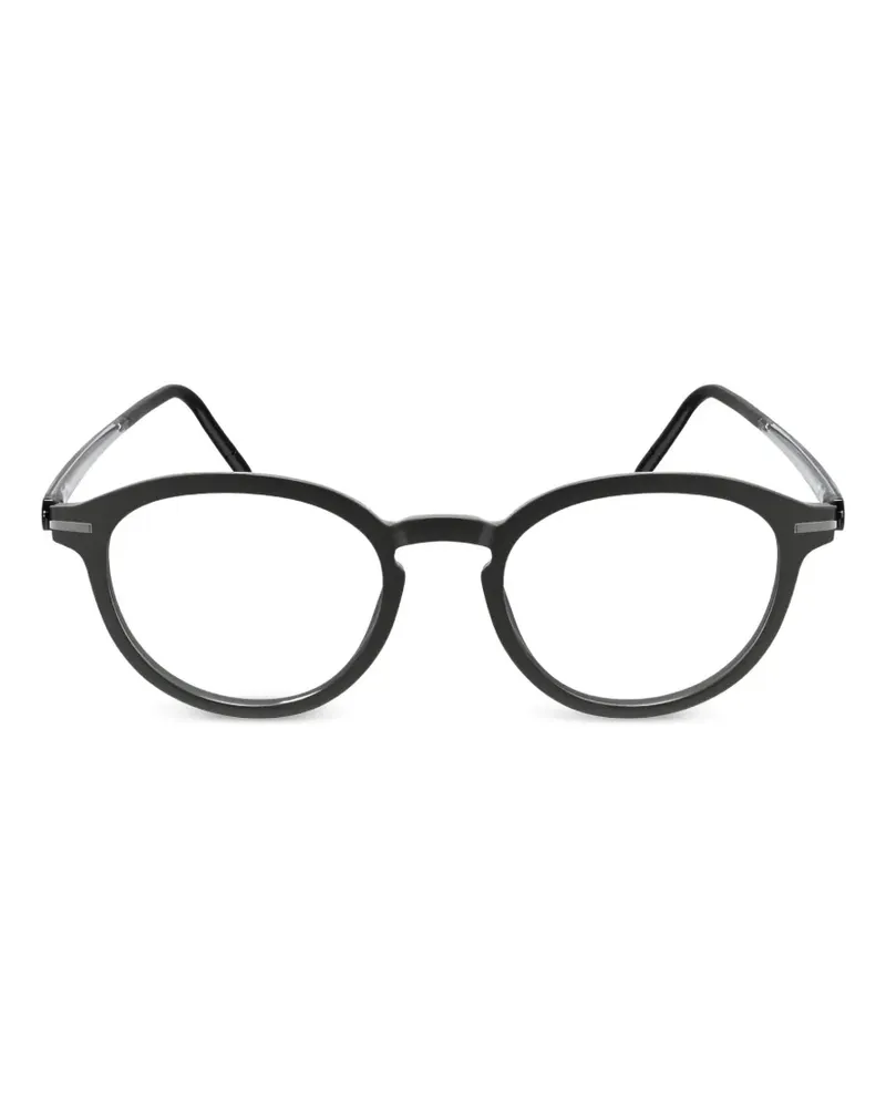 Silhouette Vibrant Horizon round-frame glasses - Schwarz Schwarz