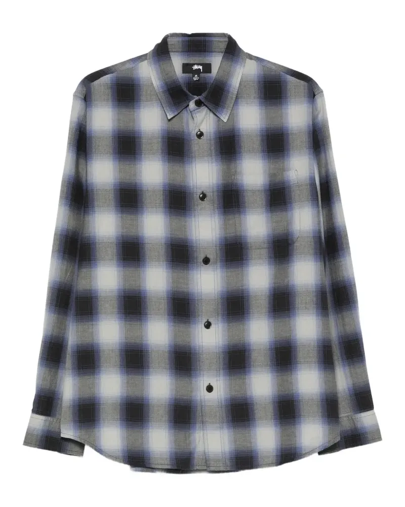 Stüssy Beach check-print button-down shirt - Grau Grau