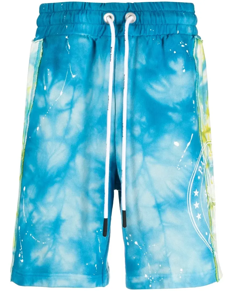 Palm Angels Joggingshorts mit Batik-Print - Blau Blau