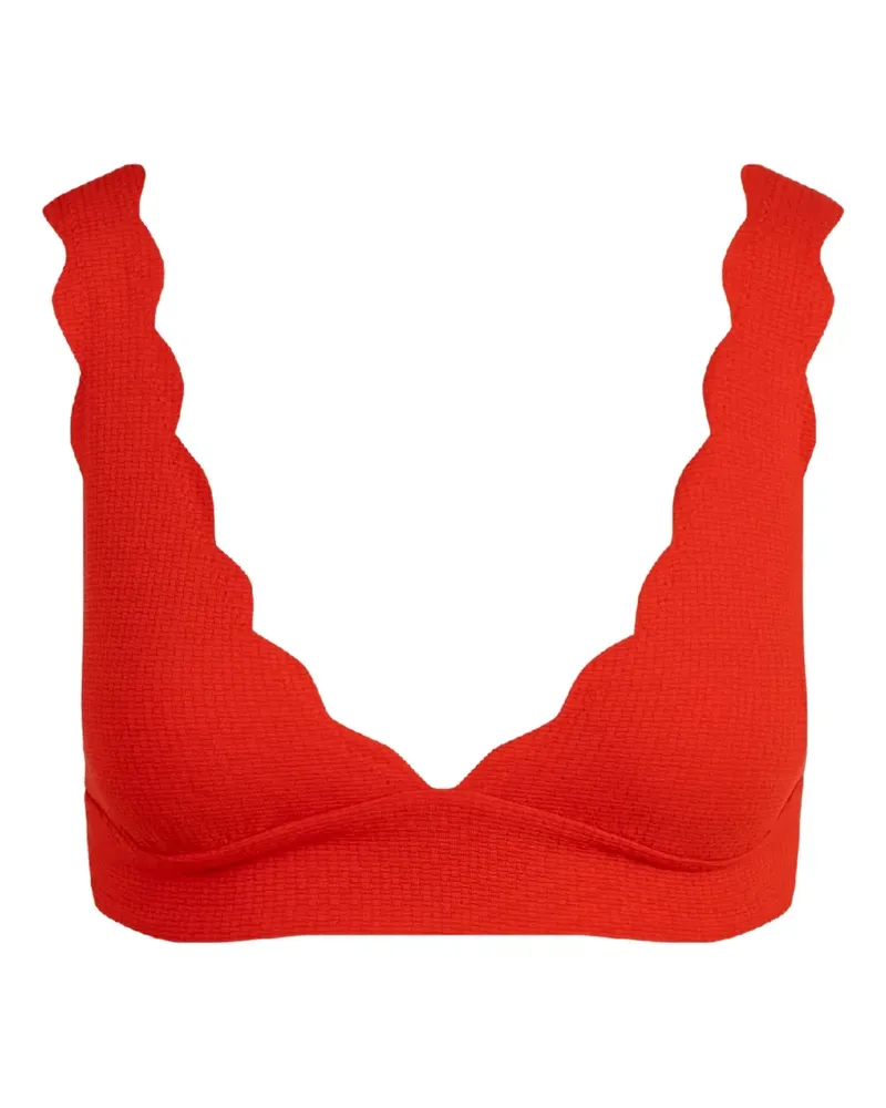 Marysia Santa Clara scallop-edge bikini top - Rot Rot