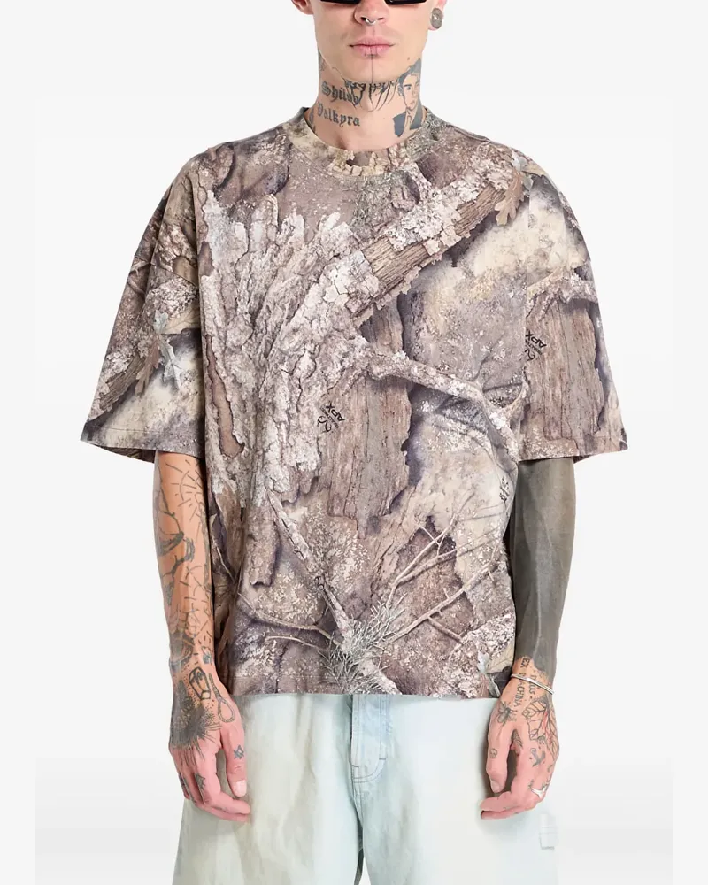 REPRESENT Realtree® Camouflage-T-Shirt - Braun Braun