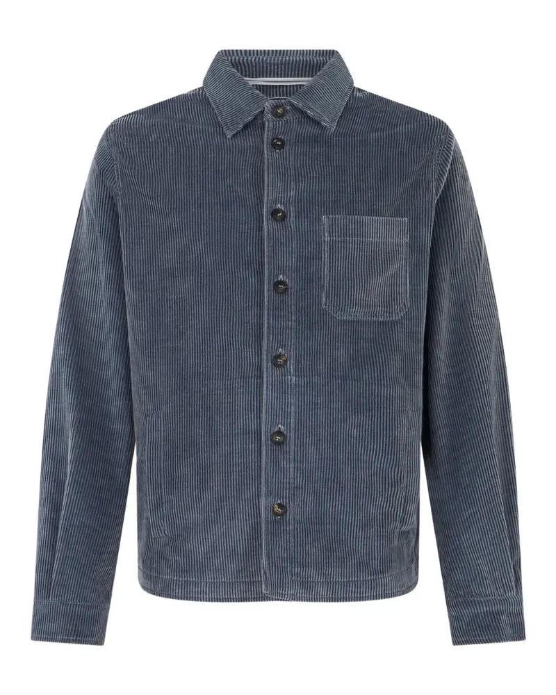 Fedeli patch-pocket shirt jacket - Blau Blau
