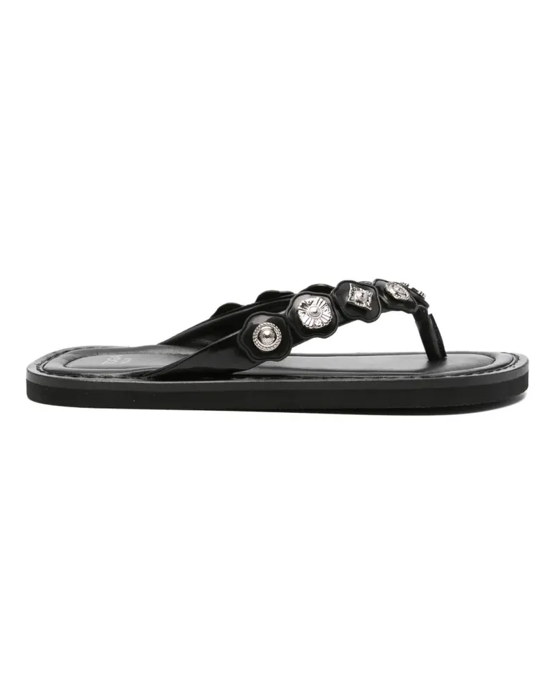 Toga stud-embellishment leather sandals - Schwarz Schwarz