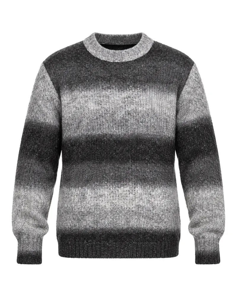 Daniele Alessandrini Langärmeliger Pullover mit Farbverlauf-Optik - Grau Grau