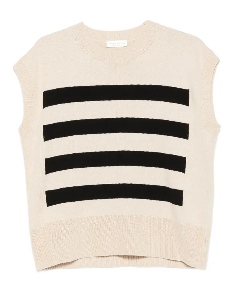 Roberto Collina striped sleeveless top - Nude Nude