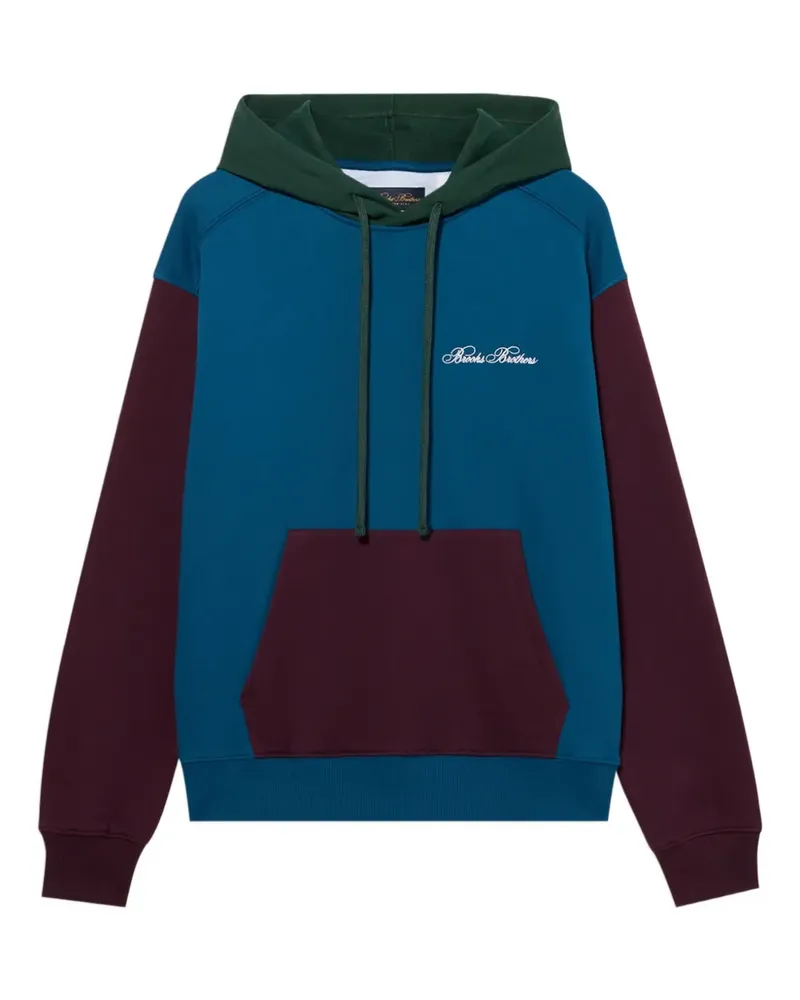 Brooks Brothers Hoodie mit Logo-Stickerei - Blau Blau