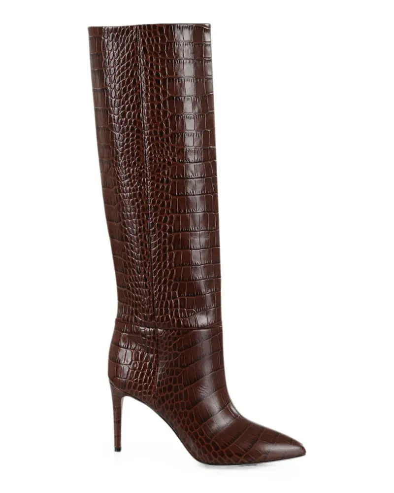 Paris Texas croc-effect pointed-toe boots - Braun Braun