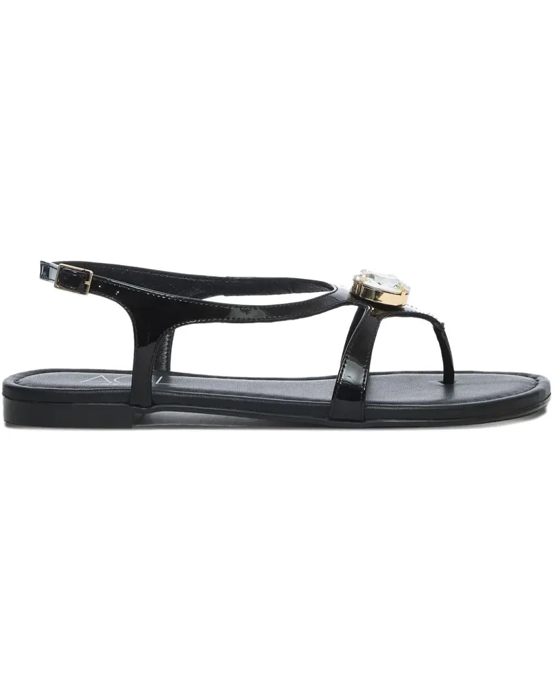 Attilio Giusti Leombruni Crystal Summer Sandalen - Schwarz Schwarz