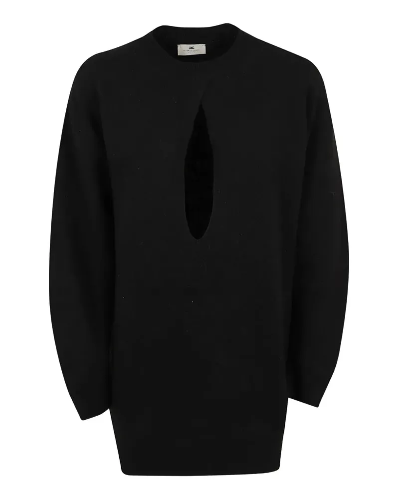 Elisabetta Franchi Midikleid mit Cut-Outs - Schwarz Schwarz
