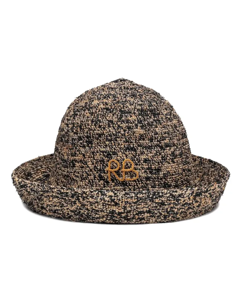 RUSLAN BAGINSKIY Hut mit Logo-Applikation - Schwarz Schwarz