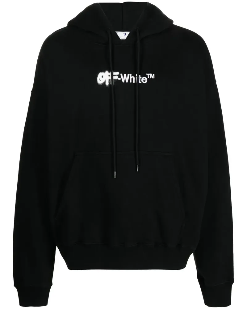 OFF-WHITE Hoodie mit Logo-Stickerei - Schwarz Schwarz