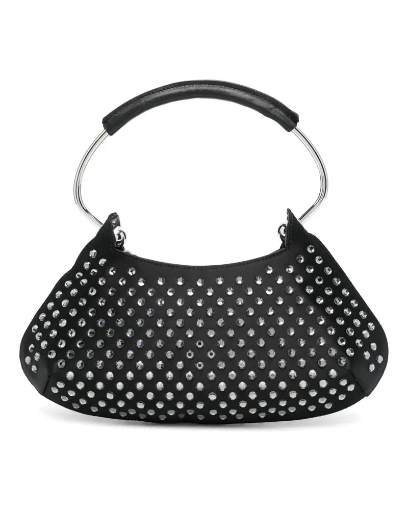 SPORTMAX Kleine Caju Tote Bag mit Strass - Schwarz Schwarz