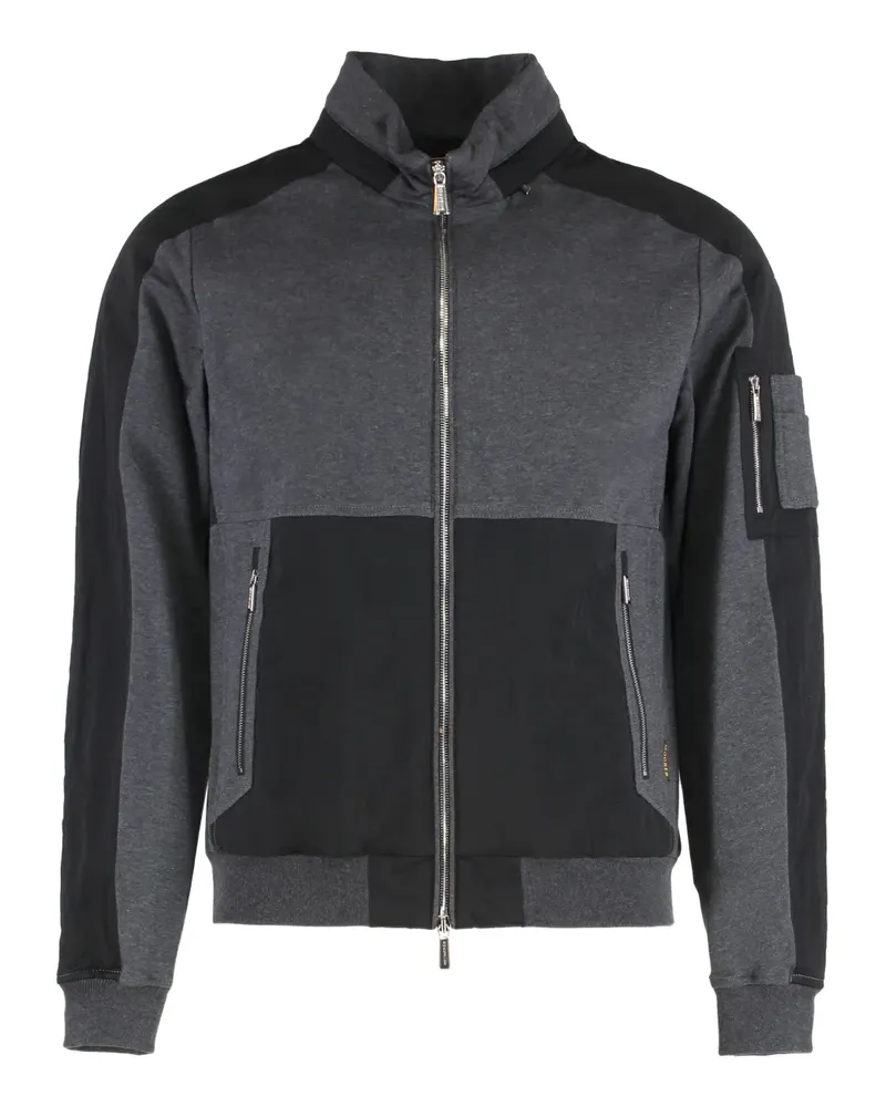 MOORER zip-panelled sweatshirt - Grau Grau