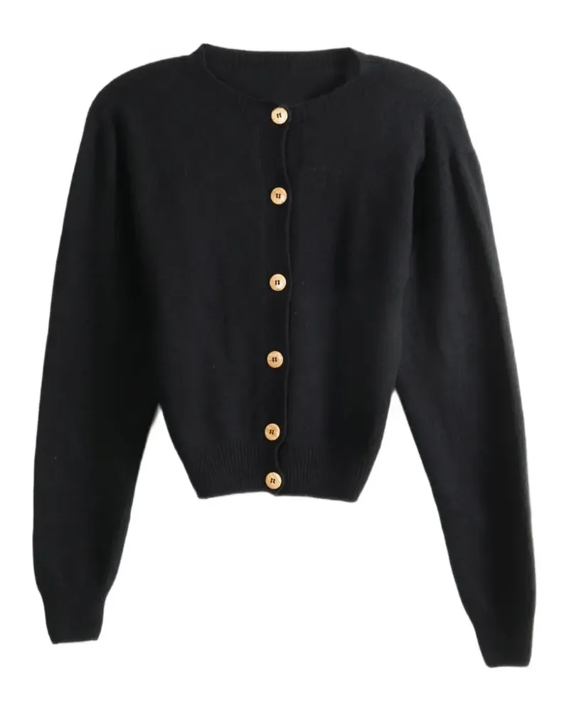 Baserange Cardigan mit Knopfleiste - Schwarz Schwarz