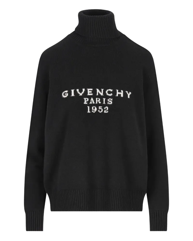 Givenchy Rollkragenpullover mit Logo - Schwarz Schwarz