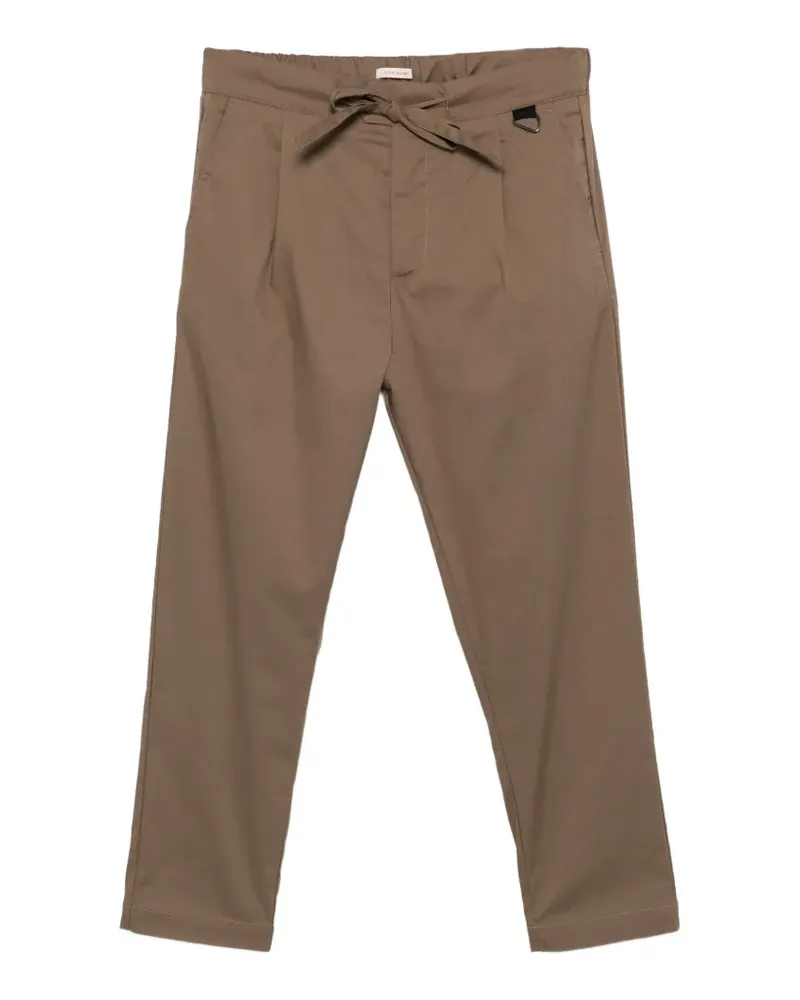 OFFICINA 36 pleated drawstring-waist trousers - Braun Braun