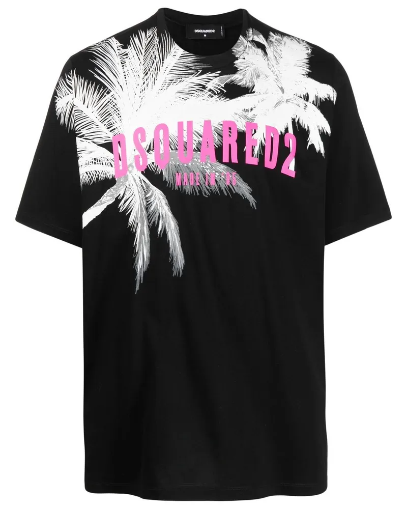 Dsquared2 T-Shirt mit grafischem Print - Schwarz Schwarz
