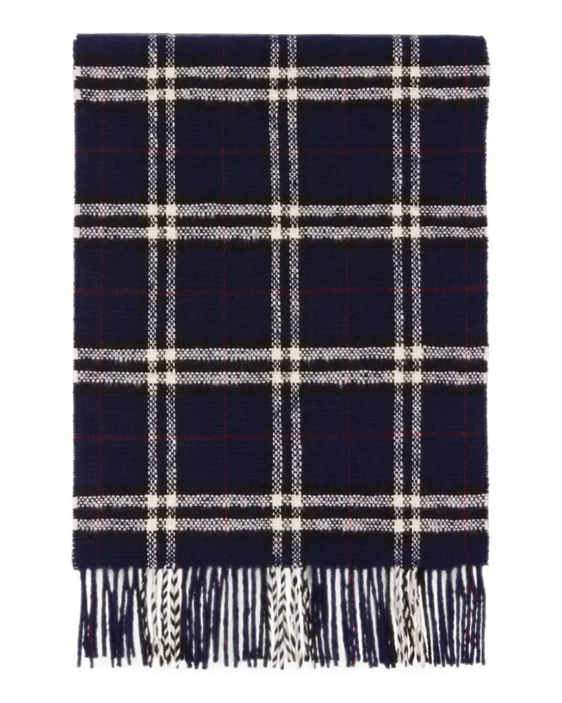 Burberry Check wool cashmere scarf - Blau Blau