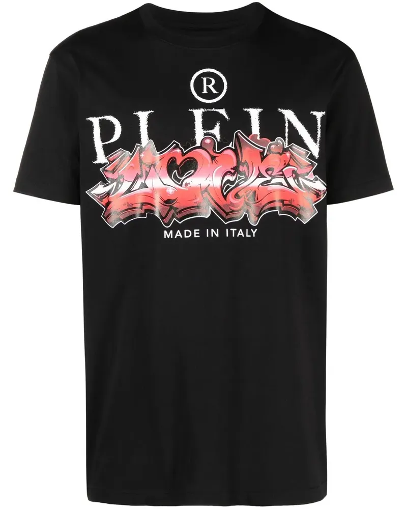 Philipp Plein T-Shirt mit Logo-Print - Schwarz Schwarz