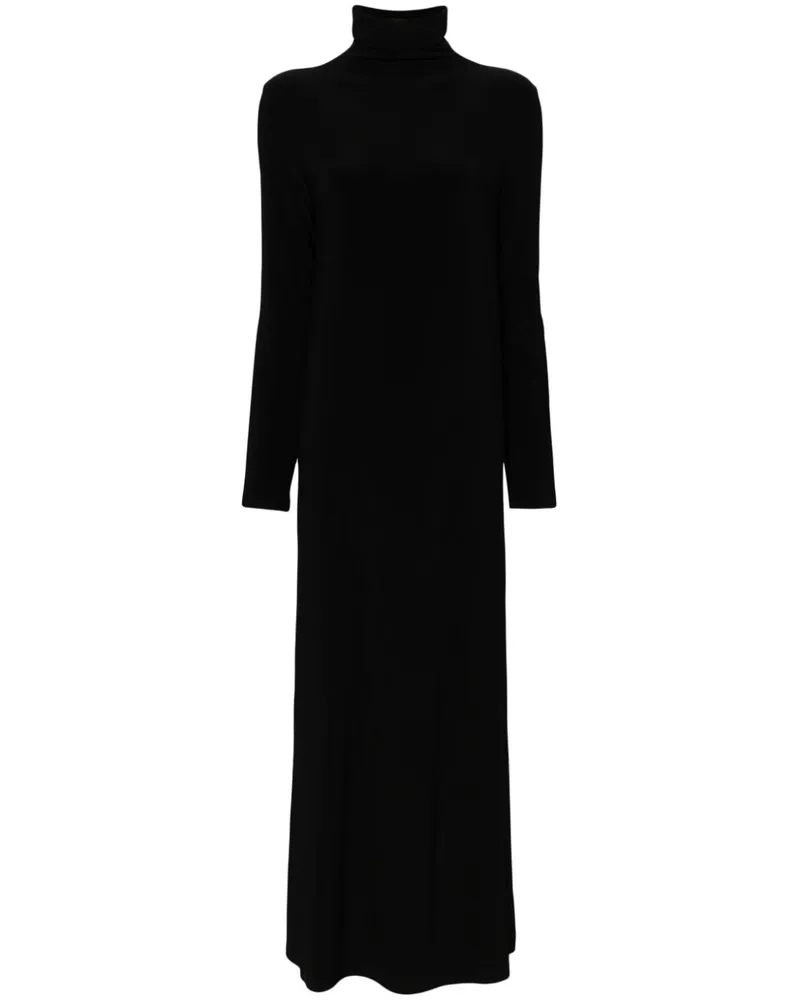 Norma Kamali Langärmeliges Abendkleid mit Stehkragen - Schwarz Schwarz