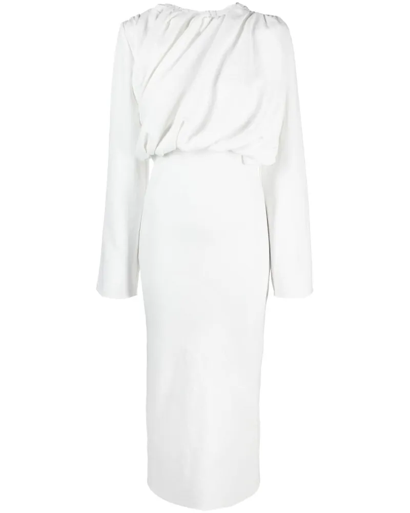 Paris Georgia Ollie Midikleid - Weiß Weiß