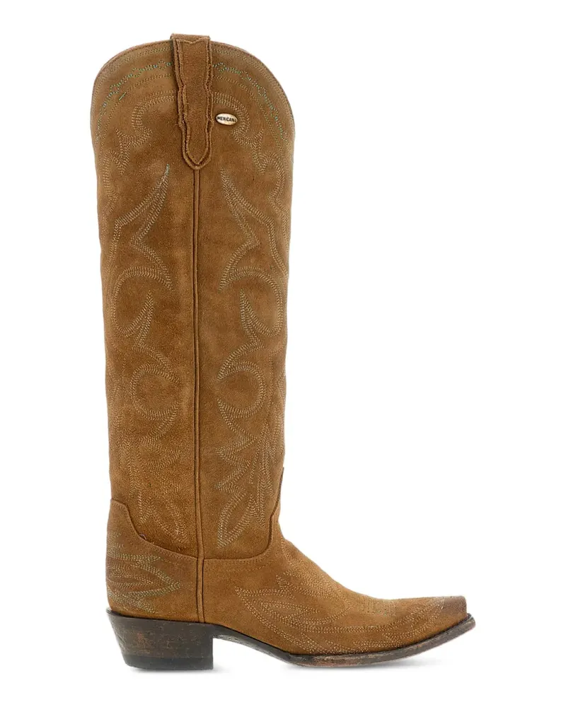 Mexicana Fantasia 17 Bentley Stiefel aus Leder mit Stickerei - Braun Braun