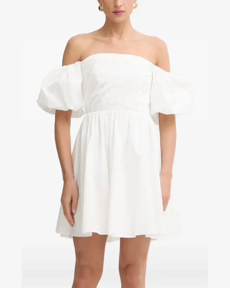 Morgan ruched off-shoulder mini dress - Weiß Weiß