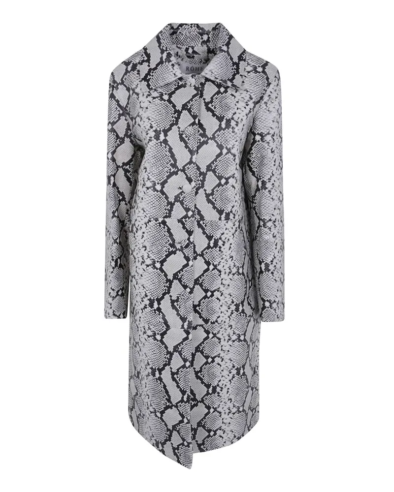 Róhe snakeskin-effect coat - Weiß Weiß