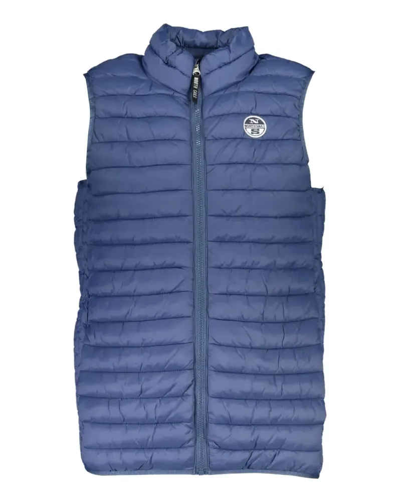 North Sails quilted logo-patch gilet - Blau Blau