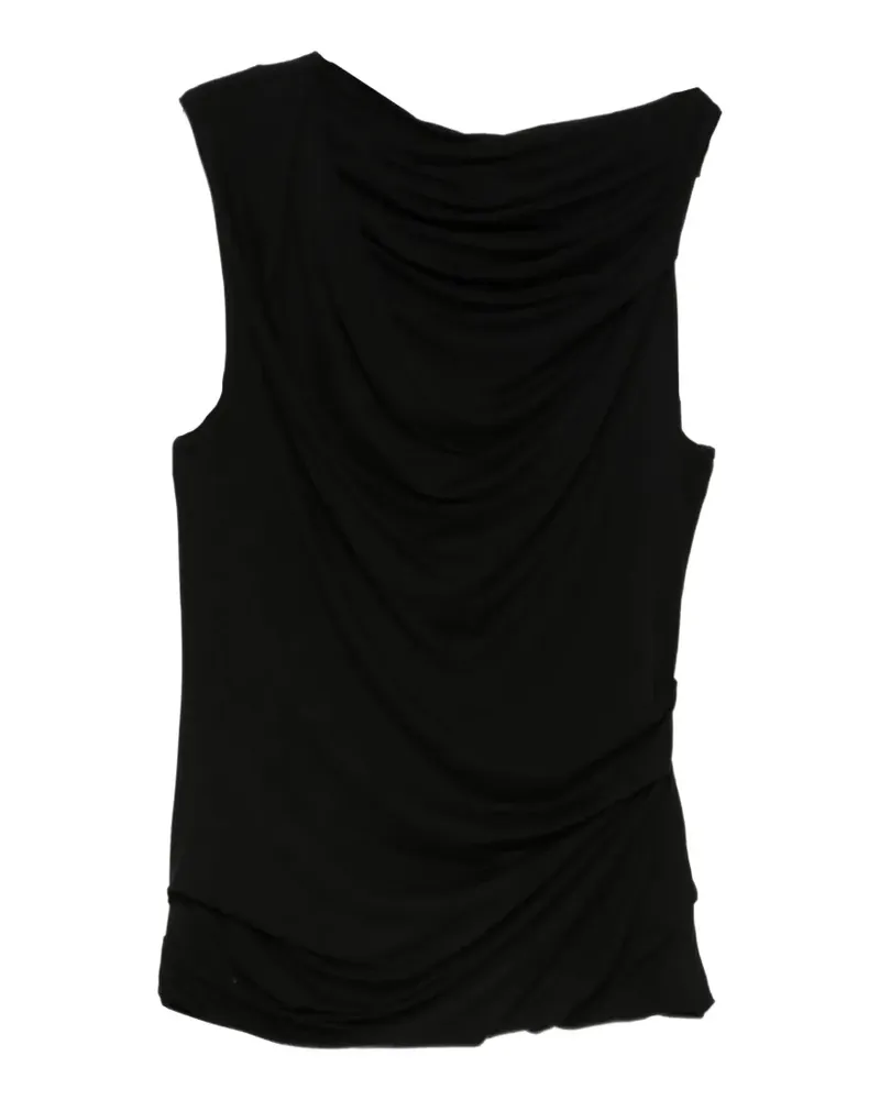 Entire Studios Drapiertes Top - Schwarz Schwarz