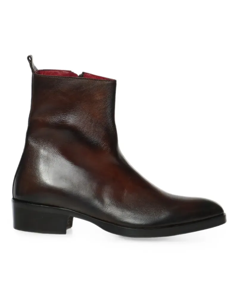 Giuliano Galiano polished-finish side-zip boots - Braun Braun
