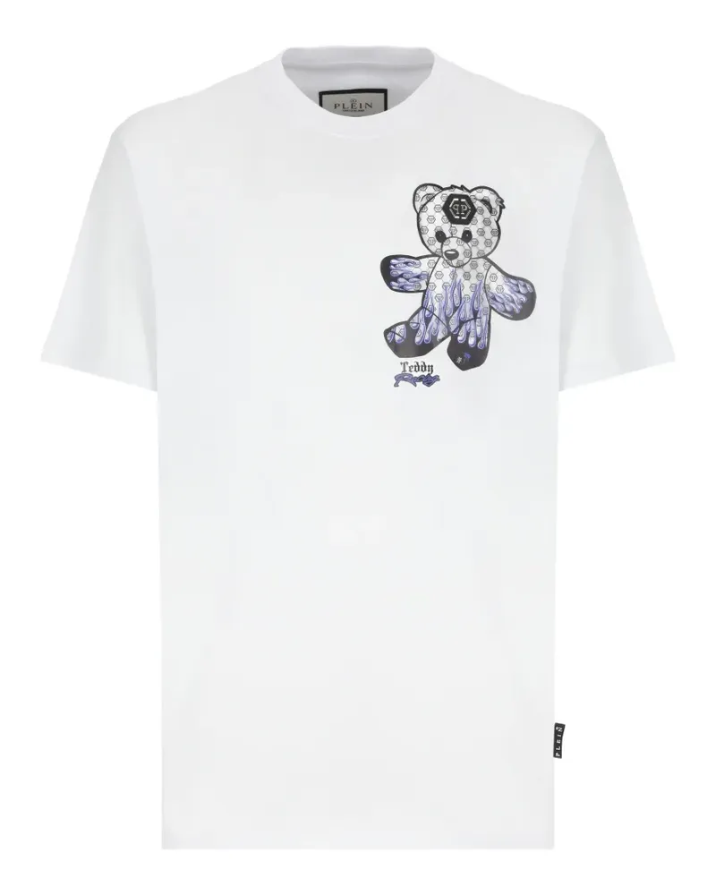 Philipp Plein T-Shirt mit Teddy-Print - Weiß Weiß