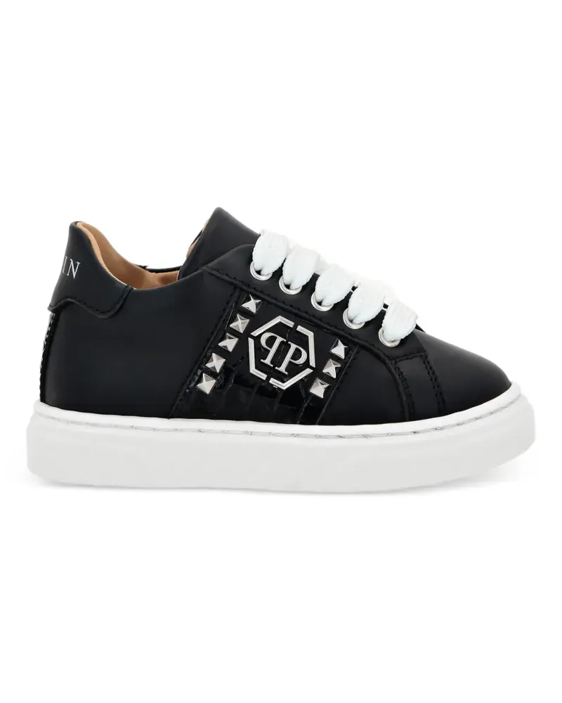 Philipp Plein stud-embellished leather sneakers - Schwarz Schwarz