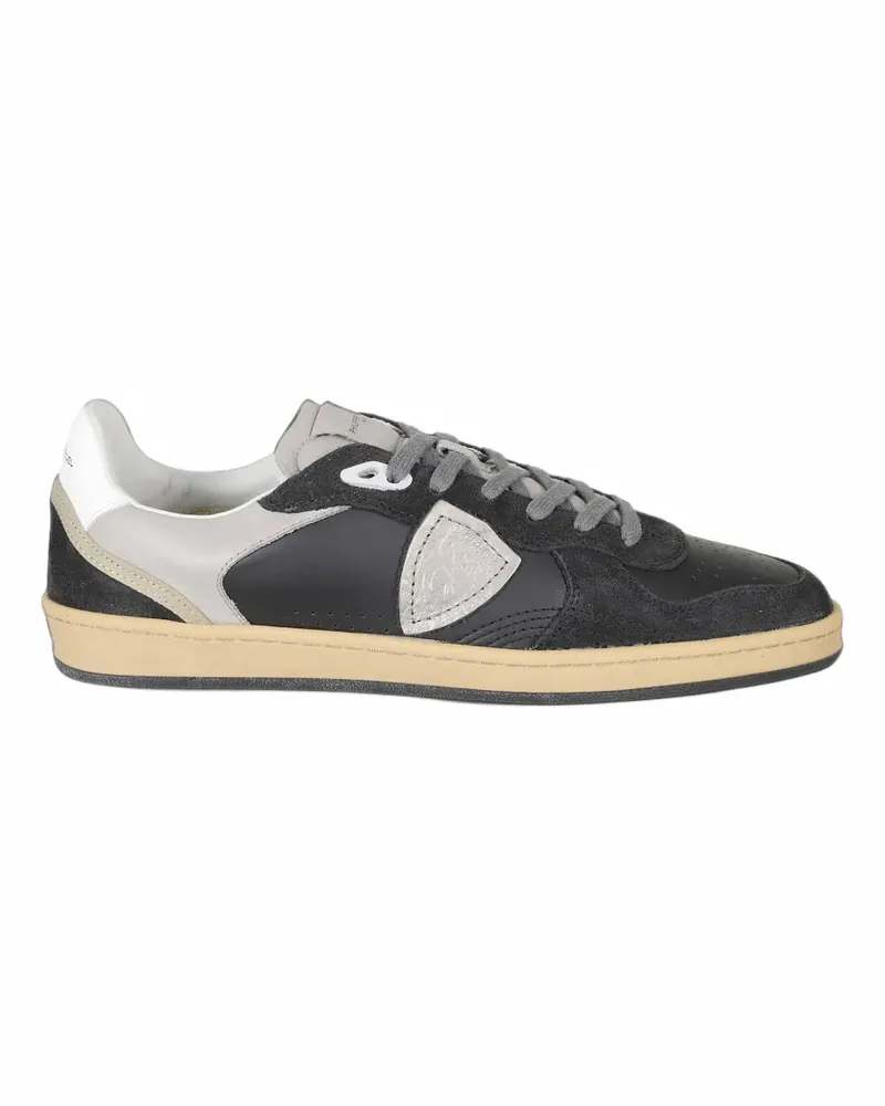 Philippe Model Sneakers mit Wildledereinsätzen - Schwarz Schwarz