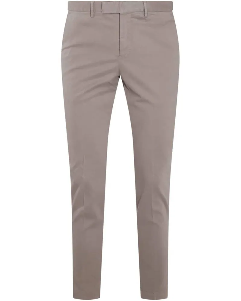 PT TORINO Tapered-Hose mit verdecktem Verschluss Grau