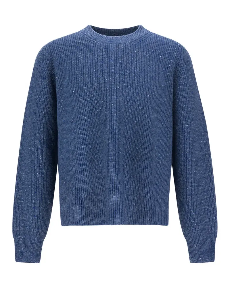 Herno Gerippter Strickpullover - Blau Blau