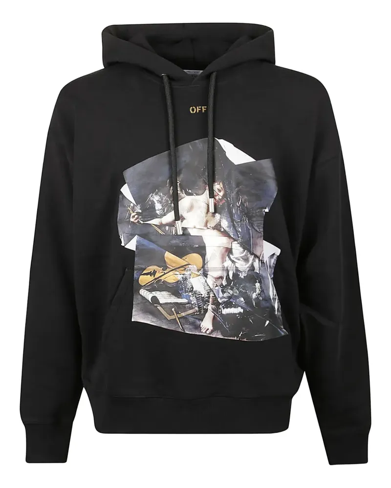 OFF-WHITE graphic-print hoodie - Schwarz Schwarz