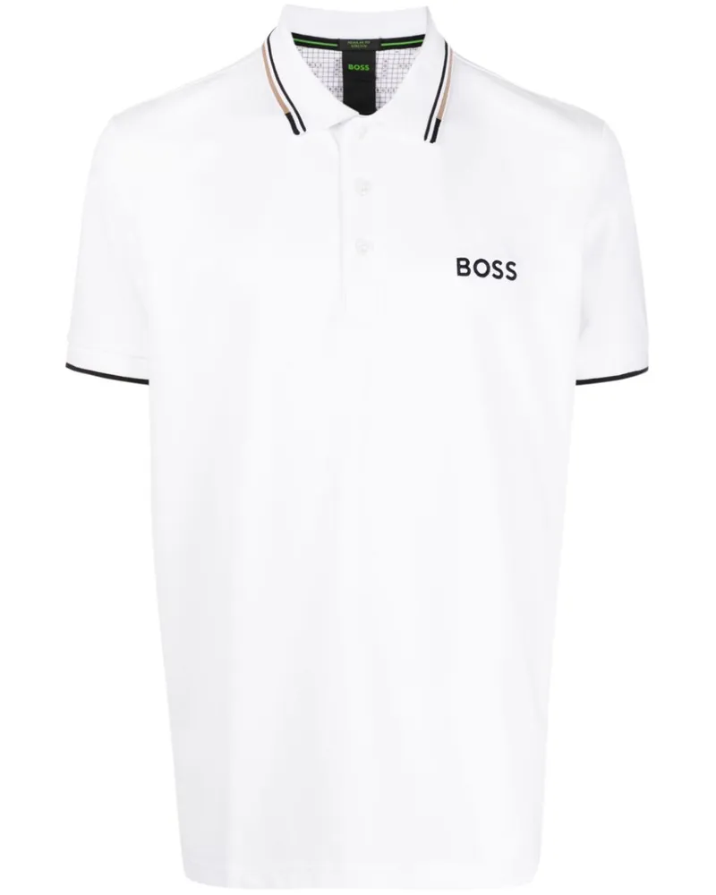 HUGO BOSS Poloshirt mit Logo-Stickerei - Weiß Weiß