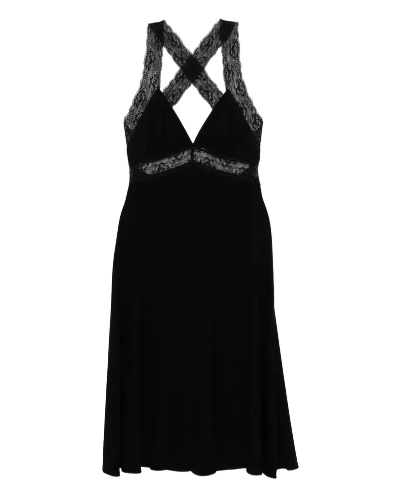 Reformation London Kleid - Schwarz Schwarz