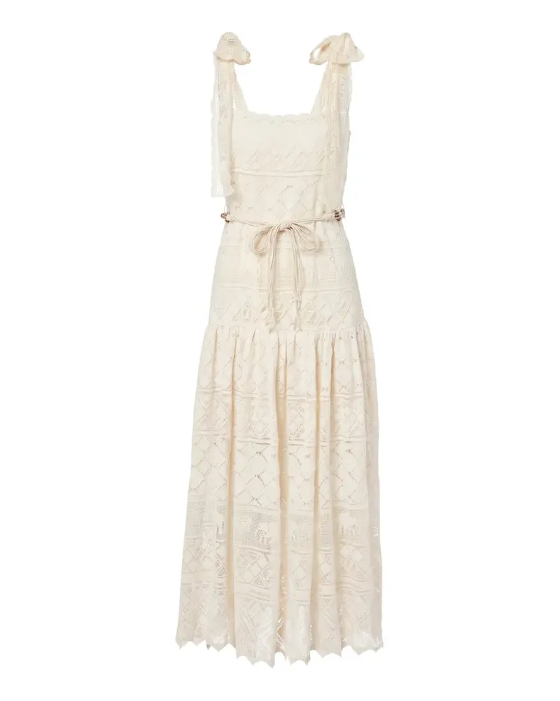 Zimmermann lace-knit maxi dress - Nude Nude