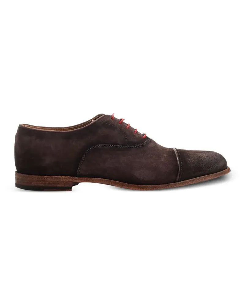 Corvari cap-toe suede derby shoes - Braun Braun