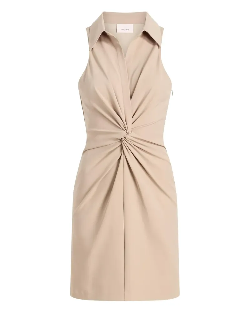 Cinq à Sept Mckenna twist-detail mini dress - Nude Nude