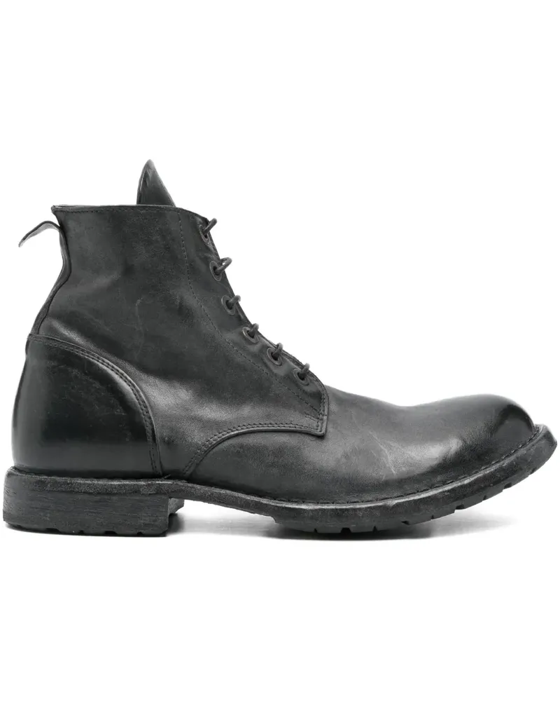 Moma Schnürstiefel aus Leder - Schwarz Schwarz