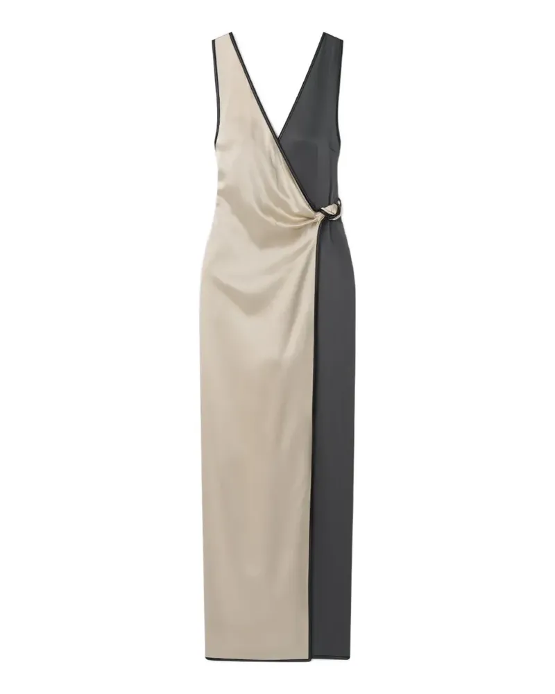 Nanushka colour-block wrap dress - Grün Grün