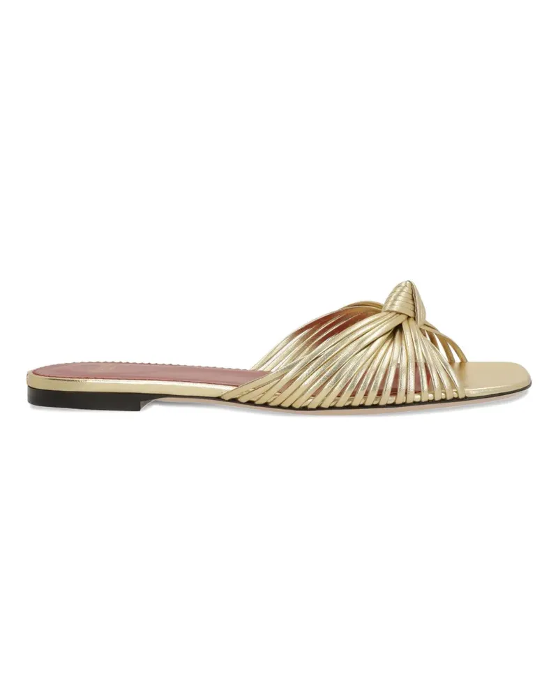 Valentino Garavani knotted multi-strap flat sandals - Gold Gold