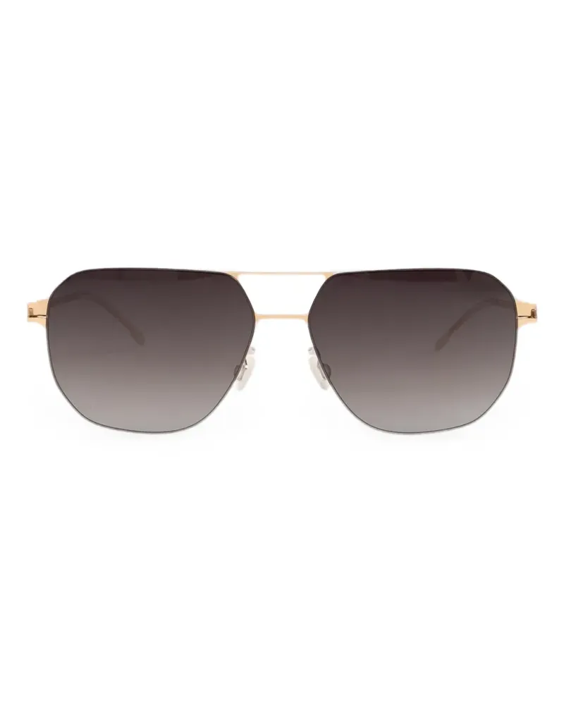 Mykita Sonnenbrille mit geometrischem Gestell - Gold Gold