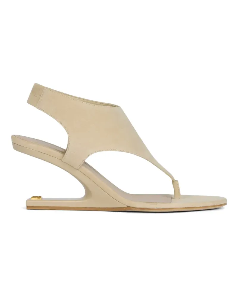 Balmain No Wedge suede sandals - Nude Nude