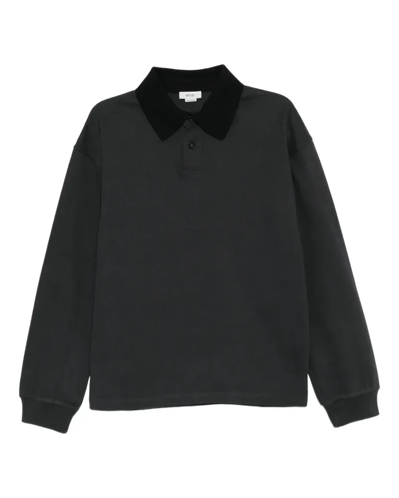 AGOLDE Marus Rugby-Sweatshirt - Schwarz Schwarz