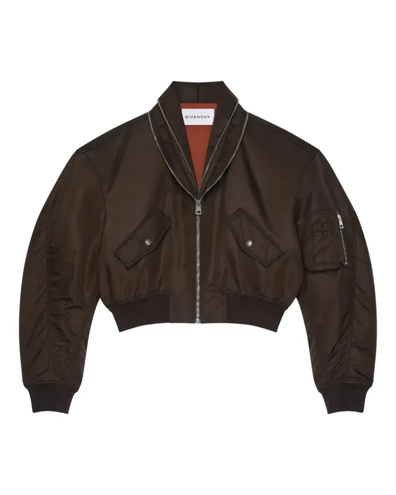 Givenchy Bomberjacke mit Schalkragen aus Nylon - Braun Braun
