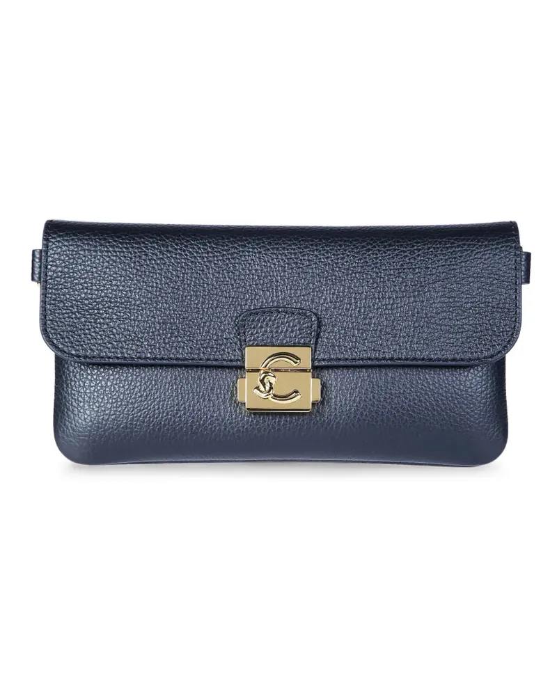 Coccinelle C-Me Lock Schultertasche aus strukturiertem Leder - Schwarz Schwarz